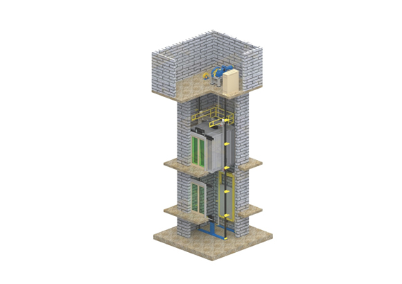 Machine Room Elevator for Residential and Commercial Buildings