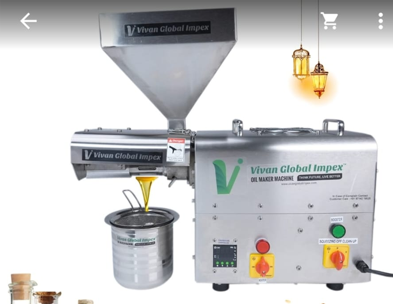 Cold press oil machine