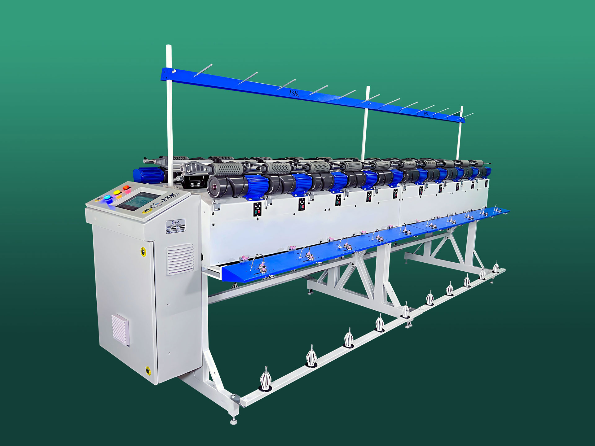 Soft dye package winding machine