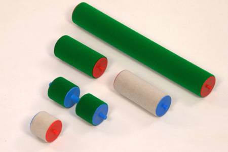 Spinning Flocked & Wooden Clearer Roller
