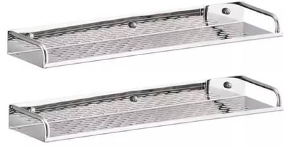 Stainless Steel Bathroom/Kitchen Storage Shelf Set