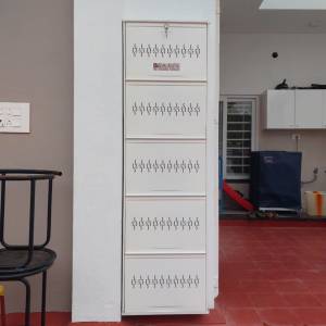 5 RACK 20" Ivory | COSMA 205IV | Wall mount Shoe Rack |