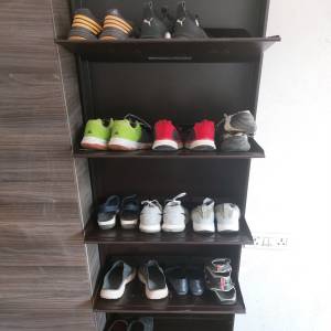 5 RACK 25" Coffee Brown | COSMA 255CB | Wall mount Shoe Rack |