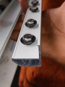 Aluminium Track White Powder Coated