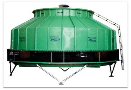 FRP COUNTER FLOW BOTTLE SHAPE COOLING TOWER