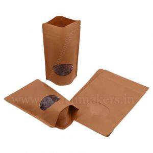 Paper Stand Up Pouches With Oval Window