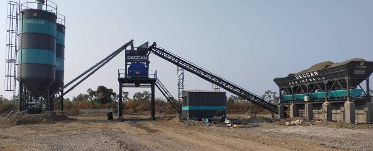 TWIN-SHAFT TYPE CONCRETE BATCHING PLANT