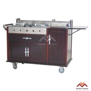 2-burner gas range trolley