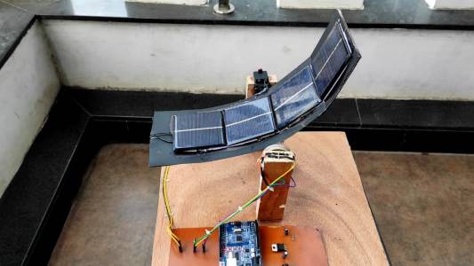 Parabolic solar trough collector using arduino