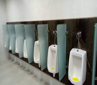 Frosted Glass Urinal Partition
