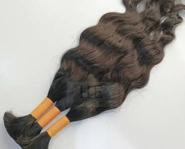 Bulk human hair extensions
