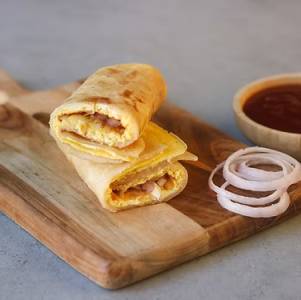 Double Egg Paratha Kathi Roll