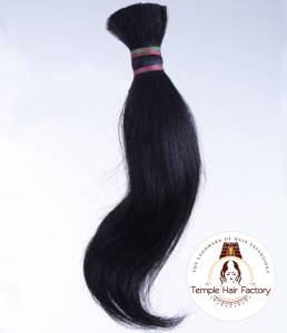 Natural JET black WEFT /BULK Hair Extensions