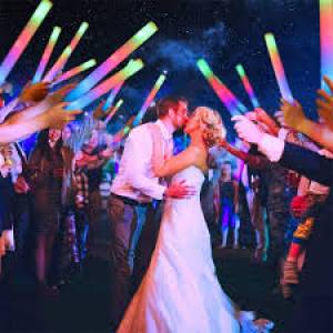 wedding reception wedding favours led foam glow sticks glow weddings