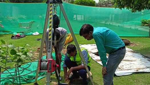 Rain Water Harvesting Pit Cleaning
