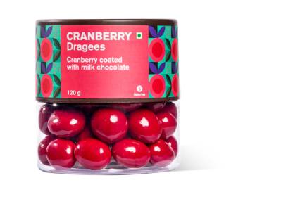Cranberry Dragees Jar
