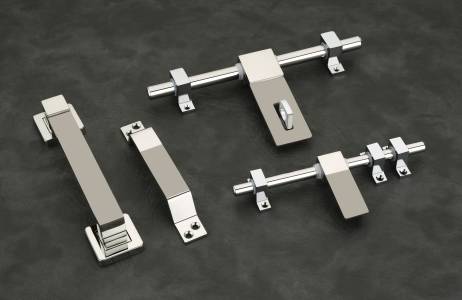 Stainless Steel Door Fittings Set (Tower Bolts & Handles)