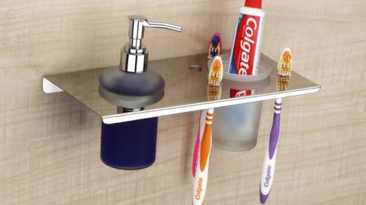 Brush holder with dispenser