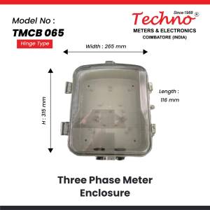 Plastic Polycarbonate Meter Box Three Phase