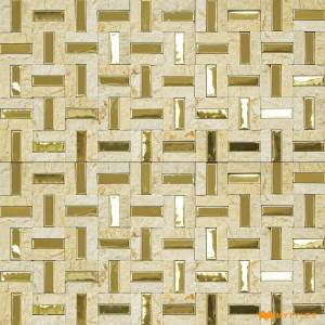 Ivory Mosaic Metal Wall Tile