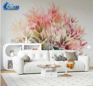 Abstract Leaf Wall Mural for Kitchens