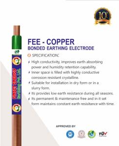 Fee-Copper Bonded Earthing Electrode